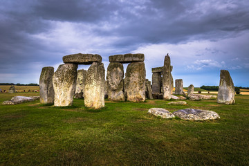 Stonehenge - August 07, 2018: Ancient monument of Stonehenge, England