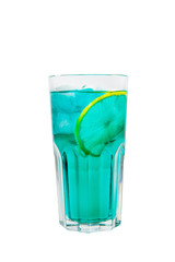 Summer cocktail on isolated white background