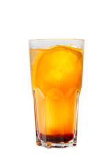 Summer cocktail on isolated white background