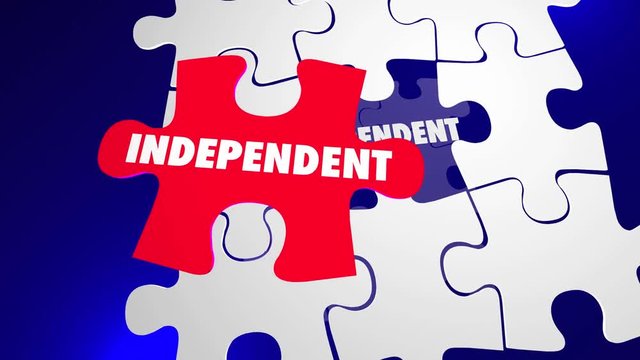 Independence Vs Dependent Self Reliant Puzzle Words 3d Animation