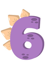 Dinosaur figures for designing birthday or dino party invitation, greeting card, sticker, banner, logo, icon, poster.