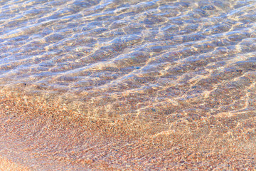 Blue clear water. Sea, lake, sun, beach, vacation Background for inserting images and text....