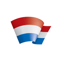 Netherlands flag, vector illustration on a white background