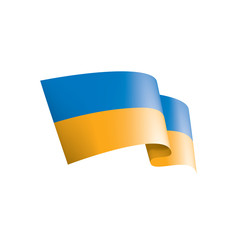 Ukraine flag, vector illustration on a white background