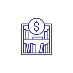 Financial knowledge line icon