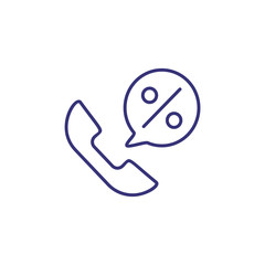 Loan call line icon