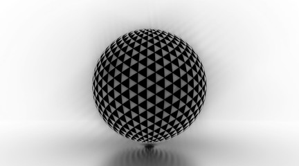 Glowing Triangle Light Sphere - 3D Illustration