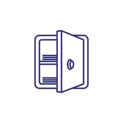 Open safe line icon
