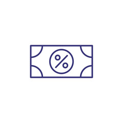 Percent money line icon