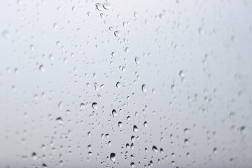Water drops on glass