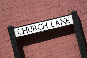 Church Lane Road Sign