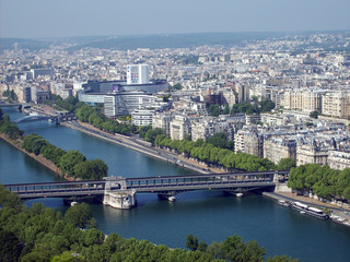 Fototapeta na wymiar Paris from the Eiffel Tower, France