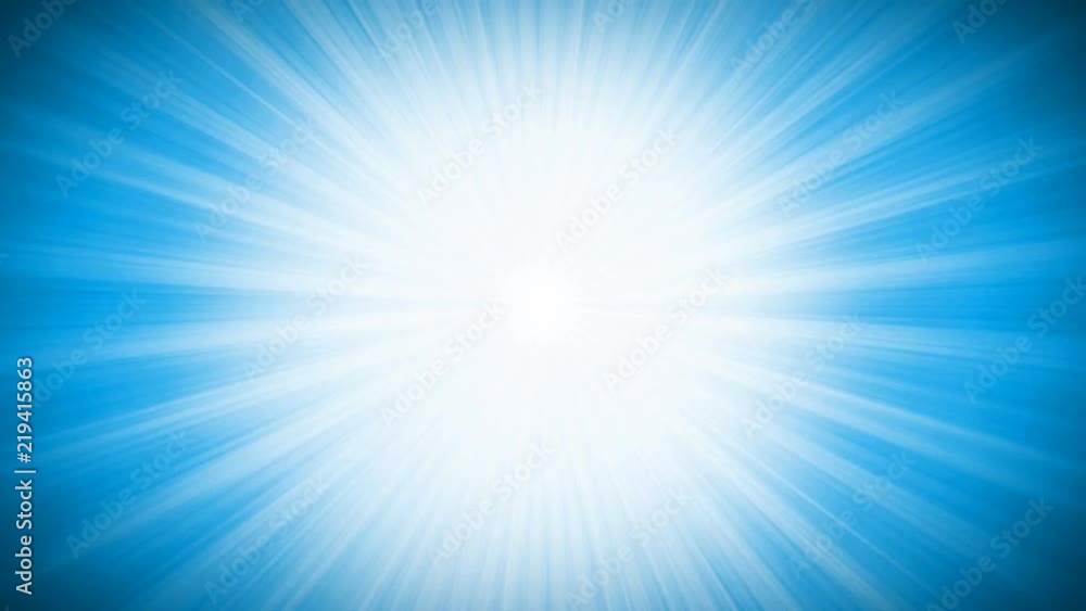 Poster abstract shining starburst background animation/ animation of an abstract flashy summer blue sky bac