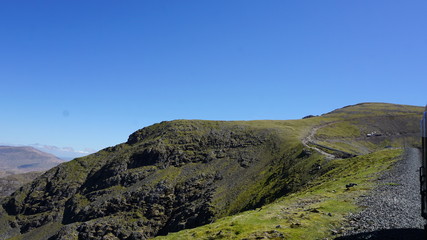 Blick vom Mount Snowdon im Snowdonia Nationalpark, Wales