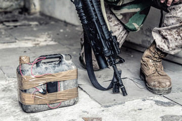 Army soldier, anti terrorist team combat engineer, ammunition technical officer, explosives...