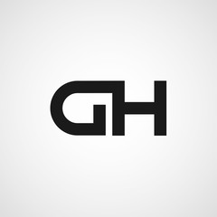 Fototapeta premium Initial Letter DH Logo Template Design