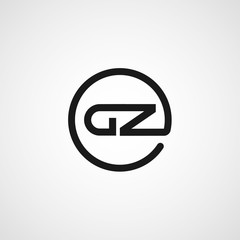 Initial Letter DZ Logo Template Design