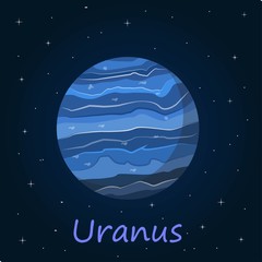 Uranus is the seventh planet from the Sun. It has the third-largest planetary radius and fourth-largest planetary mass in the Solar System.