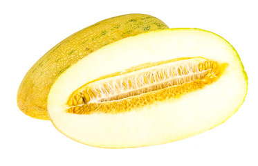 Half-cut ripe juicy melon