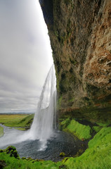 Fototapeta na wymiar Beautiful waterfall Seljalandsfoss in Iceland