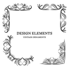 Vintage design oranamets, corners set