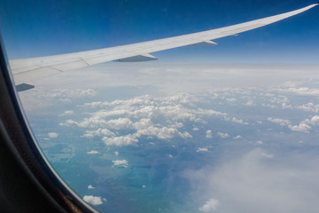 Out of a plane window