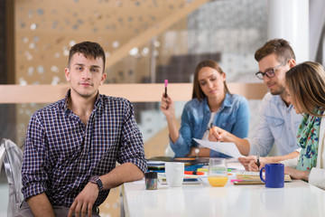 Young creative people working