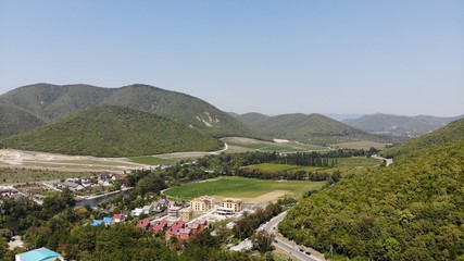 Fototapeta na wymiar Aerial view of the village.