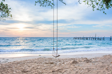 Swing by the beach atmosphere and vacation time.