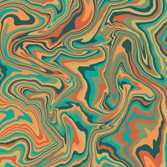 Marble texture. Divorces of colored paints. Abstract background of mixed liquid oils. Vector illustration