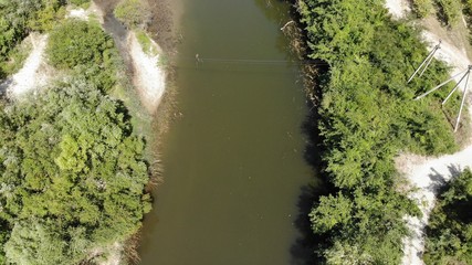 Aerial view of the river Pshada.