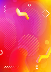 Modern abstract colorful geometric background. Shapes with trendy gradients composition for your design.