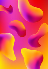 Modern wavy shape background with trendy design. Colorful abstract background. Creative design element.