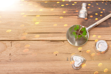 beautiful new years wishes background with bokeh and lights 