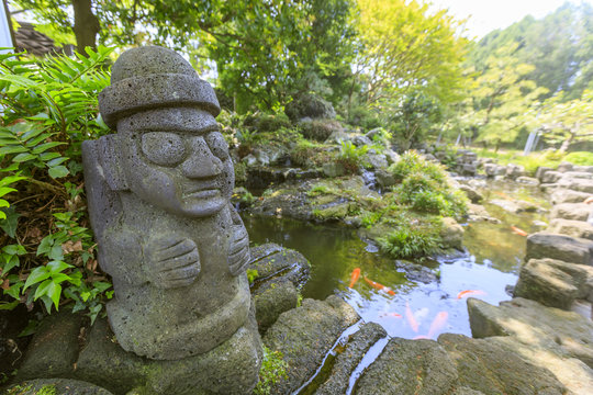 Traditional sculpture on the Jeju Island in South Korea