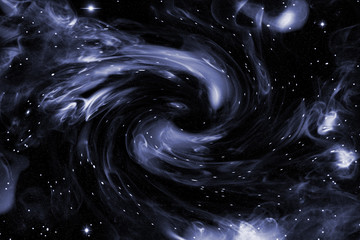 Planets and galaxies in space, milky way and stars