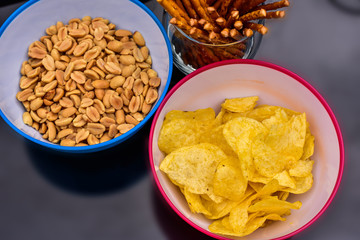 Concept of unhealthy snack food.