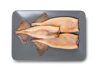 prepared squid in a plate