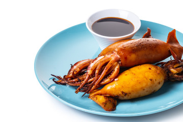 cooked squid close-up