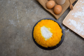 Thai cake sweetmeat made of egg yolk