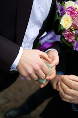 wedding, hands, bride, business, love, groom, ring, hand, couple, people, marriage, married, ceremony, white, team, woman, bouquet, handshake, rings, two, romance, together, group, wife, dress
