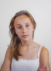 portrait of cute young teenage girl