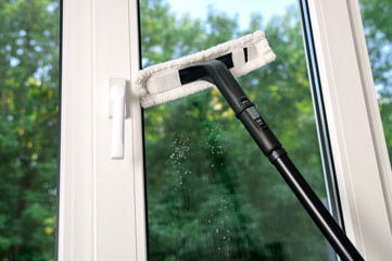 plastic vinyl window with squeegee