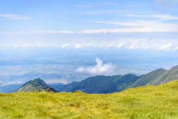 Fototapeta premium Fagaras Mountains from top view