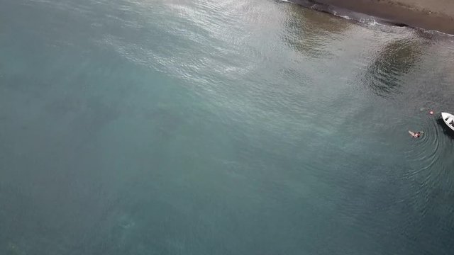 Taha and Bora Bora aerial view panorama landscape French Polynesia Tahiti