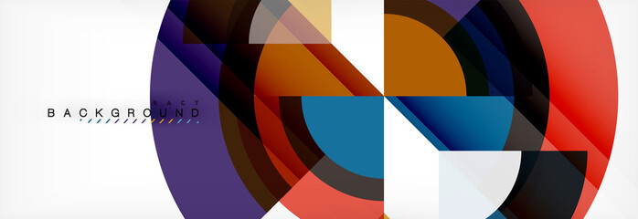 Vector circular geometric abstract background