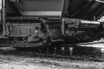 Fototapeta na wymiar asphalt laying machines