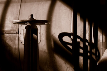 Old Valve in Sepia With Shadow