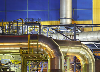 Fototapeta premium Large Pipes Of An Incinerator Plant
