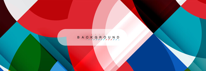 Vector circular geometric abstract background